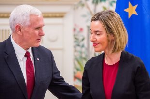 Pence, Mogherini
