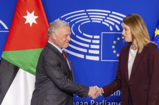 Roberta Metsolová a jordánsky kráľ Abdalláh II.