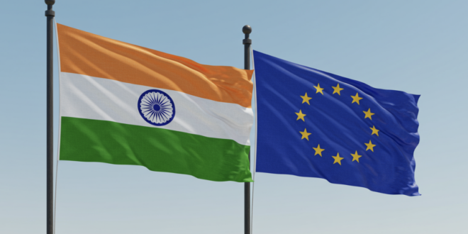Vlajky Indie a EÚ