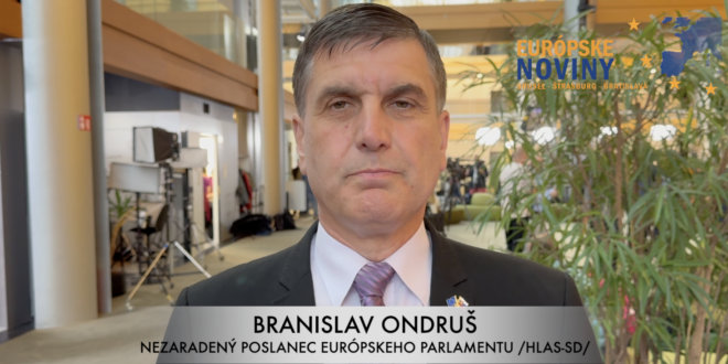 Branislav Ondruš, nezaradený poslanec Európskeho parlamentu /HLAS-SD/. PHOTO: redakcia/red.