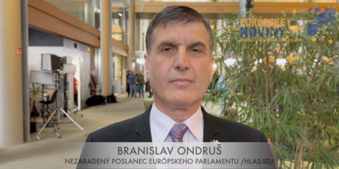 Branislav Ondruš, nezaradený poslanec Európskeho parlamentu /HLAS-SD/. PHOTO: redakcia/red.