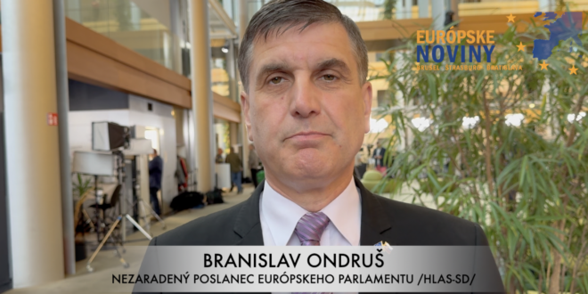 Branislav Ondruš, nezaradený poslanec Európskeho parlamentu /HLAS-SD/. PHOTO: redakcia/red.