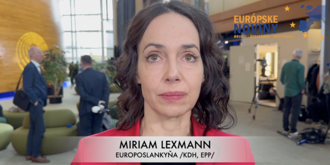 Miriam Lexmann, europoslankyňa /KDH, EPP/. PHOTO: redakcia/red.