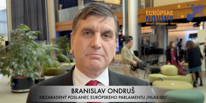 Branislav Ondruš, nezaradený poslanec Európskeho parlamentu /HLAS-SD/. PHOTO: redakcia/red.