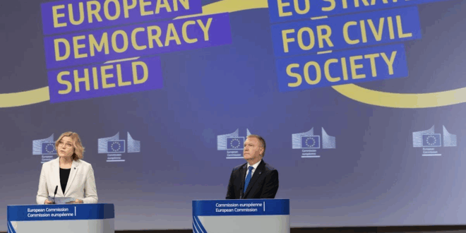 Henna Virkkunen a Michael McGrath, eurokomisári. PHOTO: European Union 2025.