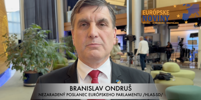 Branislav Ondruš, nezaradený poslanec Európskeho parlamentu /HLAS-SD/. PHOTO: redakcia/red.