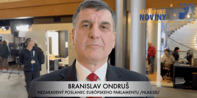 Branislav Ondruš, nezaradený poslanec Európskeho parlamentu /HLAS-SD/. PHOTO: redakcia/red.