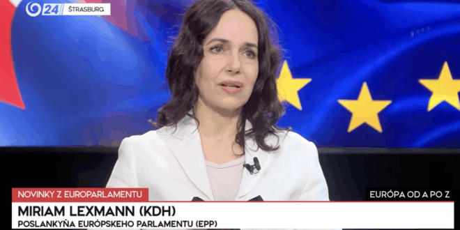 Miriam Lexmann, europoslankyňa /KDH, EPP/. PHOTO: JOJ 24.