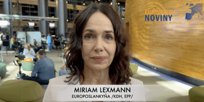 Miriam Lexmann, europoslankyňa /KDH, EPP/. PHOTO: redakcia/red.